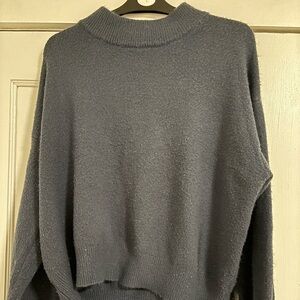 cozy oversized dark blue sweater